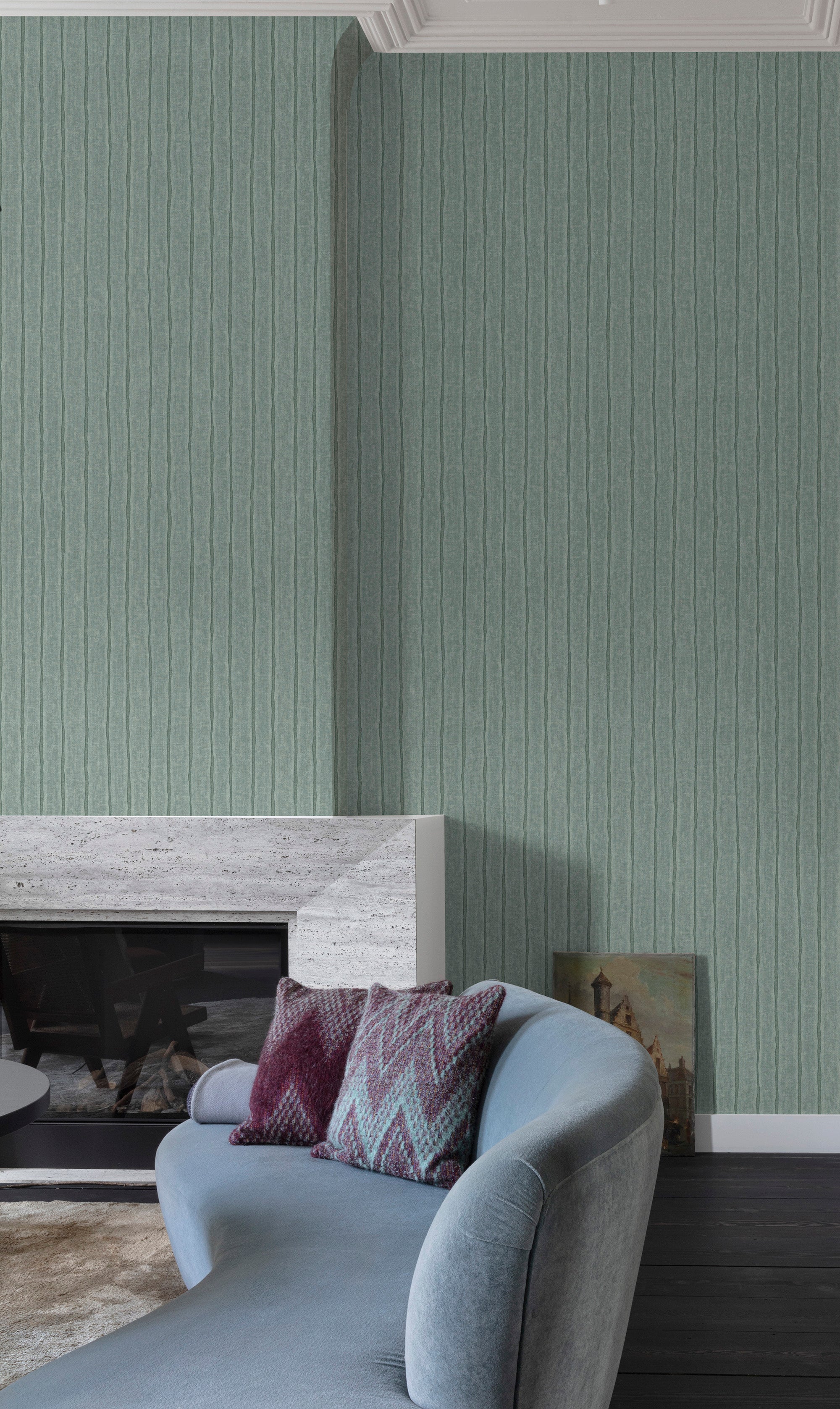 Grandeco Precious Weaves Kalema Teal Wallpaper Roll 10m x 53cm